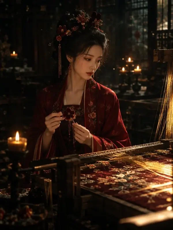 长夜有灯海报：被退婚的绣娘，把一整条街的灯点了起来